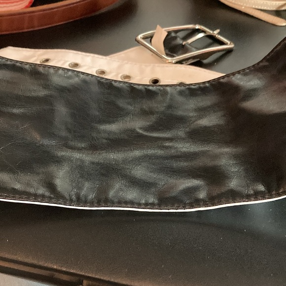 Wide Black Sash Faux Leather Belt - Picture 2 of 3